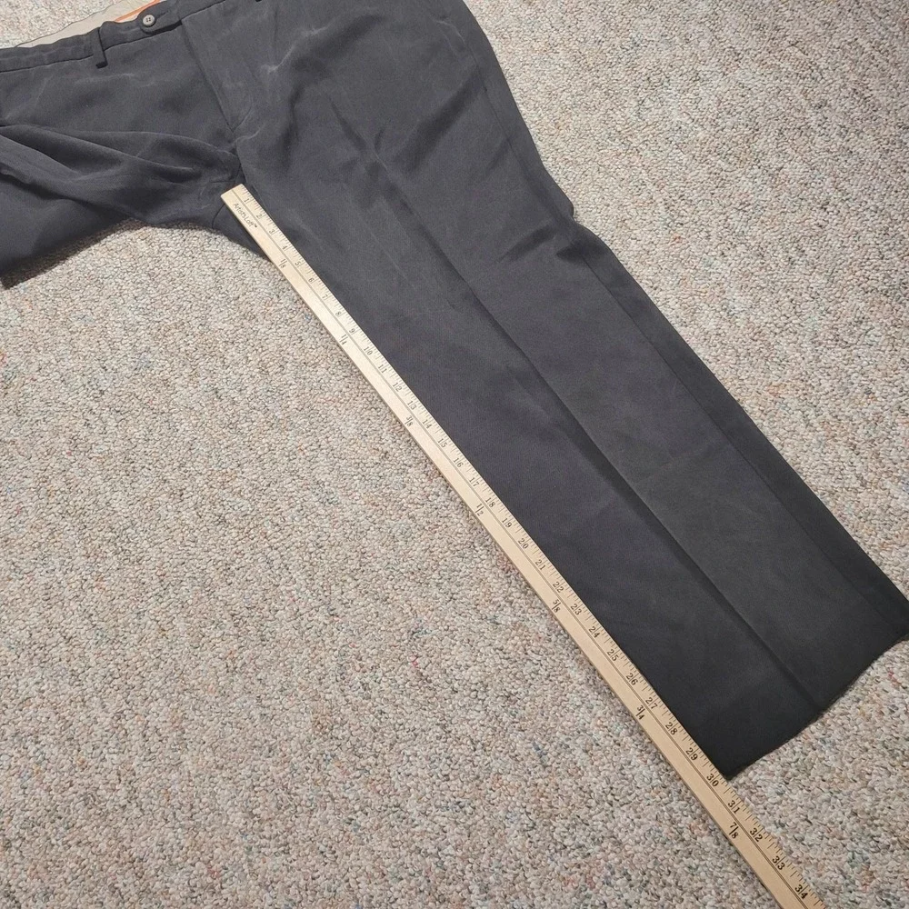 Tommy Bahama Silk Cotton Pants Mens 40x30 Gray Flat Front Trousers Luxury Resort